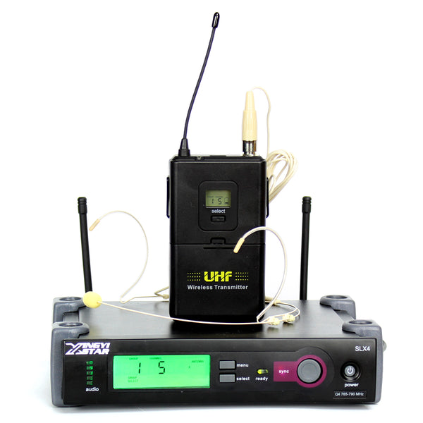 Professional SLX4 Wireless Headworn Microphone Headset Mic For Karaoke KTV Voice Recording Earhook Cordless Bodypack Transmitter