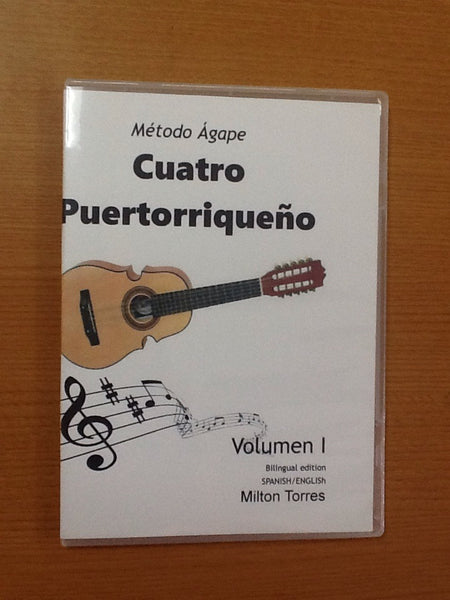 Método Agape para el Cuatro de Puerto Rico Edición Bilingüe con DVD Vol 1