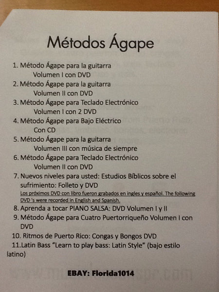 Método Agape Teclado Eléctrico Vol 1 con DVD