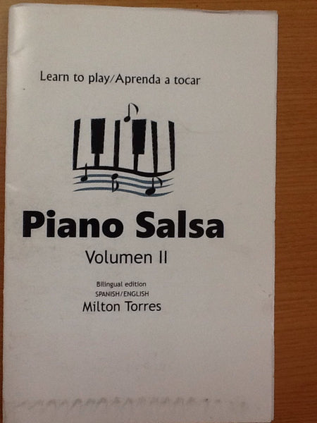 Learn to play Piano Salsa Vol. II bilingual edition DVD and booklet