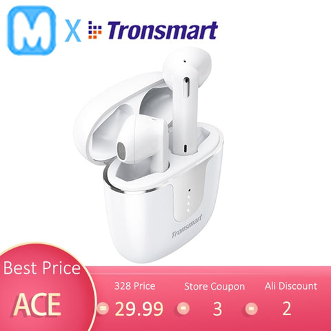 Original Tronsmart Onyx Ace TWS Bluetooth 5.0 Earphones with Qualcomm aptX WirelessEarbuds Noise Cancellation 4 Mic,24H Playtime