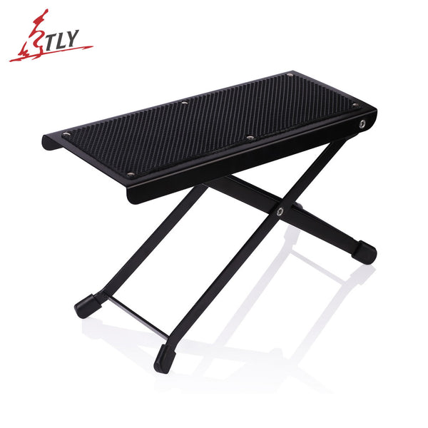 Folding Guitar Pedal Anti-Slip Foot Rest Stand Height Adjustable Metal Footboard for Guitar Drum Cajon Guitar Accessories
