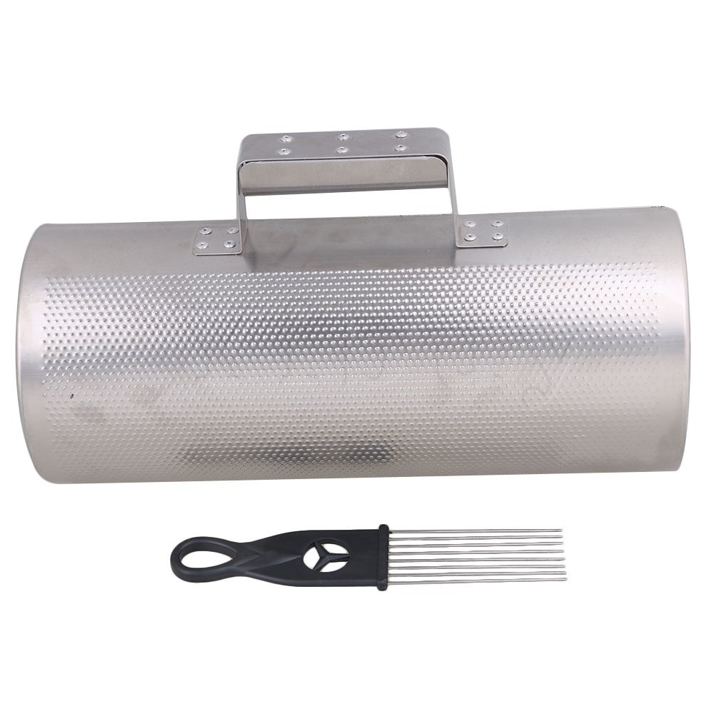 Yibuy 13" Length Stainless Steel Guiro with Scraper Latin Percussion Musical Training Instrument
